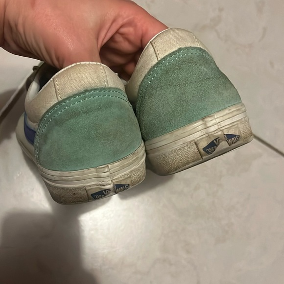 Vans Ward Tri-Tone Mint Blue Old Skool Sneakers - Picture 6 of 8